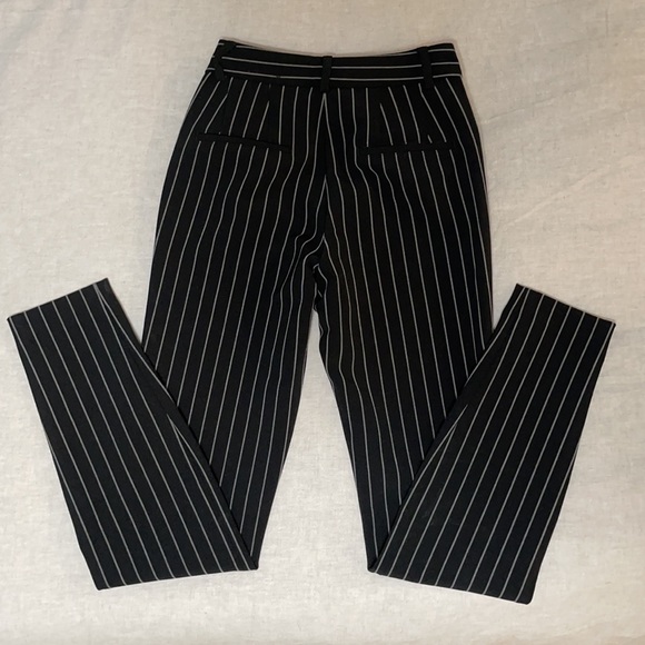 Express High Waisted Pinstripe Pant 00R - Picture 2 of 6